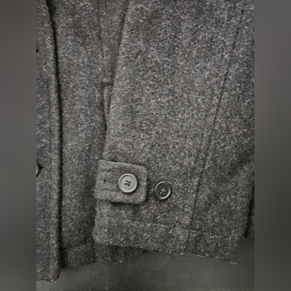 NWOT - Old Navy Wool Felt Blend Dark Grey Pea Coat - Size XXL - Picture 5 of 10